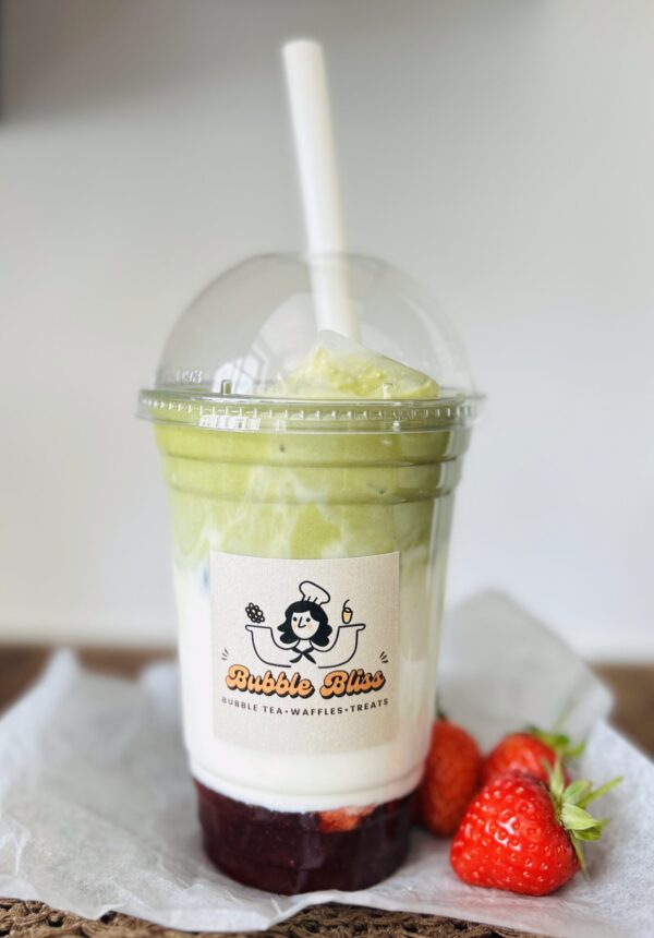Iced Strawberry Matcha Latte
